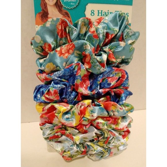 Pioneer Woman Hair Ties Pack of 8 Floral Scrunchie BRAND NEW MULTICOLOR - Picture 3 of 8